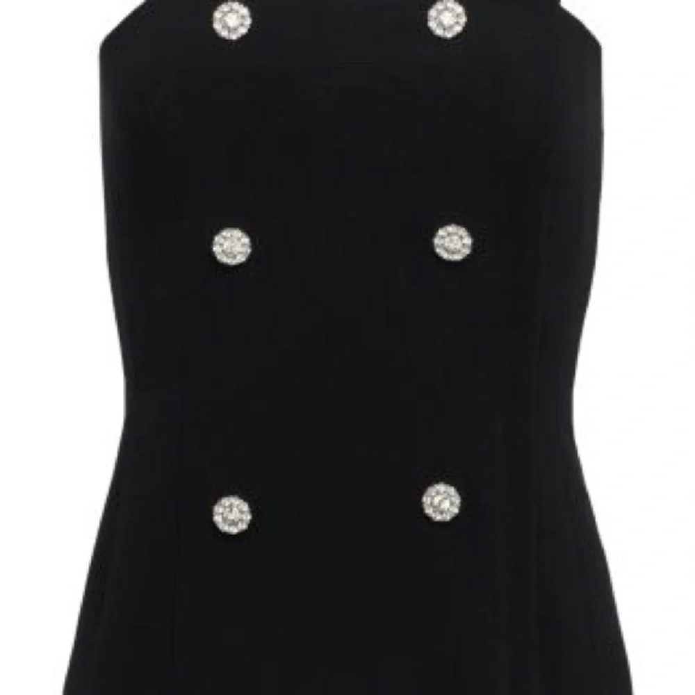 L'AGENCE.  strapless crystal-embellished woven bustier top - Picture 8 of 8